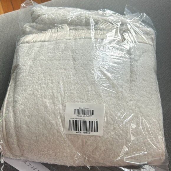 NEW ATHLETA Tugga Sweatshirt Sherpa Fleece XL White Cream - Picture 5 of 5